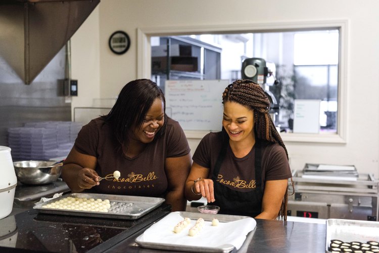Carmen Portillo and Priscilla Williams of Cocoa Belle Chocolates